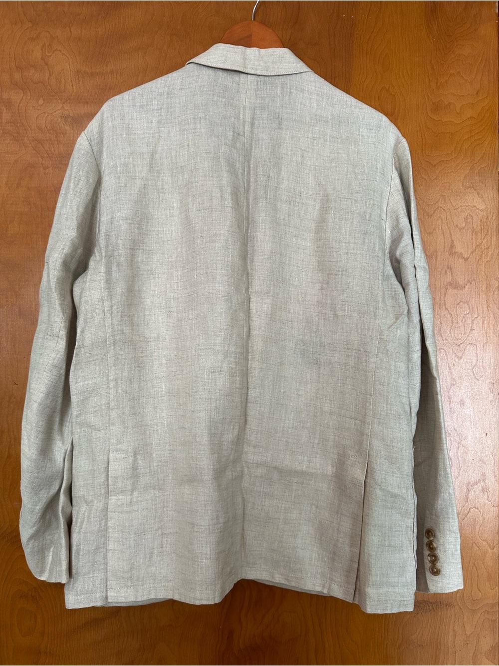 Men’s J. Crew Khaki Wheat Linen Blazer, Size L - Picture 2 of 5